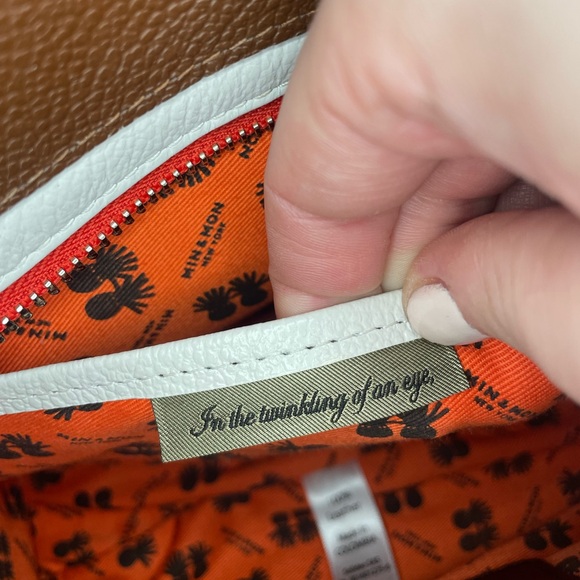 Min & Mon Brown and White Floral Crossbody Bag - Picture 6 of 8